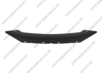 Дефлектор капота темный MITSUBISHI OUTLANDER XL 2010-2012 (короткий), NLD.SMIOUT1012S / Митсубиси Аутлендер