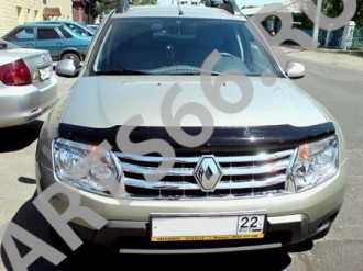 Дефлектор капота темный RENAULT DUSTER 2011-2020 / Рено Дастер
