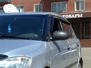 Дефлекторы боковых окон Skoda Fabia, 2007-2014, HB, 4., темный / Шкода Фабия