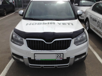 Дефлектор капота темный SKODA YETI 2013-2018 / Шкода Йети