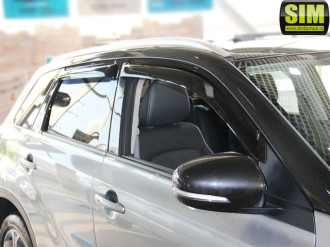 Дефлекторы боковых окон Suzuki Vitara, 2015-, 4ч., темный / Сузуки Витара