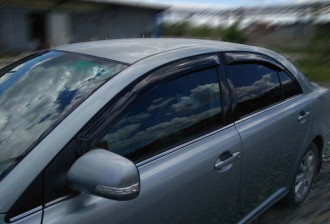 Дефлекторы боковых окон Toyota Avensis, 2003-2008, 4ч., темный / Тойота Авенсис