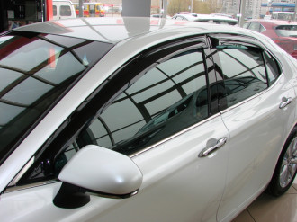 Дефлекторы боковых окон Toyota Camry, 2017-, SD, 4ч., темный / Тойота Камри