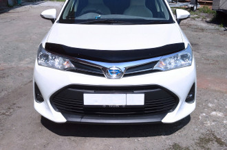 Дефлектор капота Toyota Corolla, 15-, Fielder, Axio, темный / Тойота Королла