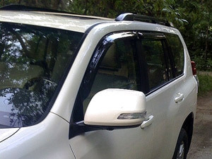 Дефлекторы боковых окон Toyota LC Prado 150/Lexus GX, 2009-, 4ч., темный / Тойота Ленд крузер прадо