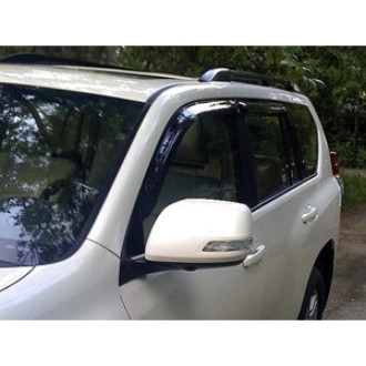 Дефлекторы боковых окон Toyota LC Prado 150/Lexus GX, 2009-, 4ч., темный / Тойота Ленд крузер прадо