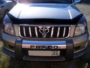 Дефлектор капота темный TOYOTA LAND CRUISER PRADO 2001-2008, NLD.STOLCP0112 / Тойота Ленд крузер прадо