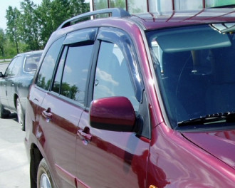 Дефлекторы боковых окон Toyota RAV4, 2000-2005/Chery Tiggo, 2005-, 4ч., темный / Тойота Рав 4