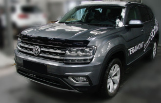 Дефлектор капота Volkswagen Teramont, 2017-, темный, 1 шт. / Фольксваген Терамонт