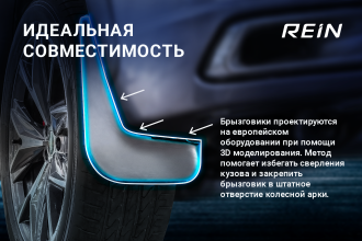 Брызговики передние подходят для VOLKSWAGEN Touareg, 2018-, 2 шт. (standard) / Фольксваген Туарег