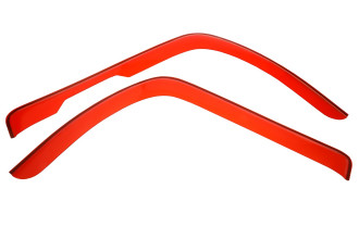 Дефлекторы окон DONGFENG C80, C120, Z80 грузовик (коммерч.) 2023-, накладной, красный / С120