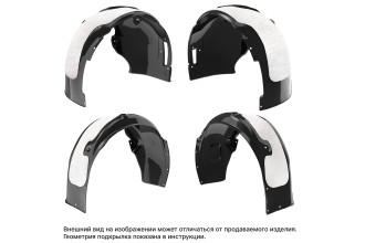 Комплект подкрылков с шумоизоляцией VOLKSWAGEN Polo, 2015-2020, 4 элемента / Фольксваген Поло