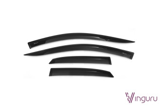 Дефлекторы окон Vinguru VOLVO S40 I 1995-1999, 1999-2004 /сед/накладные/скотч/к-т 4 шт./акрил / Вольво С40