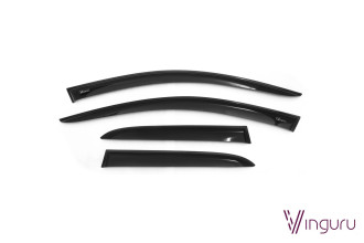Дефлекторы окон Vinguru OPEL Corsa C 2000-2003, 2003-2006 /хб/накладные/скотч/к-т 4 шт./акрил / Опель Корса