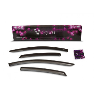 Дефлекторы окон Vinguru HONDA HR-V 1998-2001, 2001-2006 /крос/накладные/скотч/к-т 4 шт./акрил / Хонда ХР-В