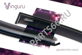 Дефлекторы окон Vinguru MAN TGA LX 2002-2016 /накладные/скотч/к-т 2 шт./акрил / Ман ТГА