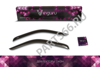 Дефлекторы окон Vinguru MAN TGA LX 2002-2016 /накладные/скотч/к-т 2 шт./акрил / Ман ТГА