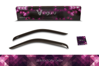 Дефлекторы окон Vinguru PEUGEOT Partner VU I 1997-2002, 2002-2012 /фургон/накладные/скотч/к-т 2шт./материал акрил / Пежо Патнер