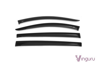 Дефлекторы окон Vinguru RENAULT Megane III Hb 5D 2008-2014, 2012-2014, 2014-2016 /хетчбек/накладные/скотч /к-т 4 шт./материал акрил / Рено Меган