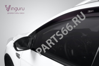 Дефлекторы окон Vinguru RENAULT Megane III Hb 5D 2008-2014, 2012-2014, 2014-2016 /хетчбек/накладные/скотч /к-т 4 шт./материал акрил / Рено Меган