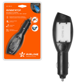 Фумигатор для защиты от комаров, автомобильный 12V/5W, табл., черный ACF-MK-01 AIRLINE