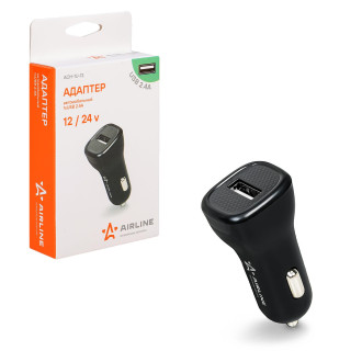 Адаптер автомобильный 1хUSB 2.1А, 12/24В ACH-1U-12 AIRLINE