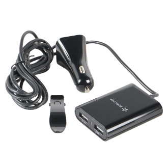 Зарядное устройство универсальное 4 USBx7.3A (2USB 1A+2.1A в прикуриватель + кабель 1.8 метра 2USBx2.1A для задних кресел) ACH-4U-16 AIRLINE