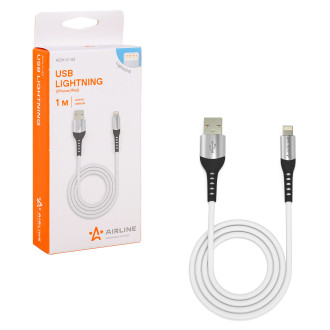 Кабель USB - Lightning (Iphone/IPad) 1м, белый Soft-Touch ACH-C-43 AIRLINE
