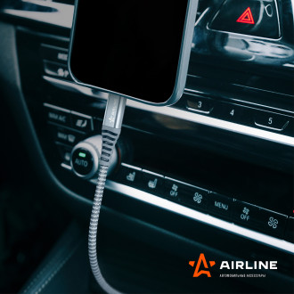 Кабель Type-C - Lightning (Iphone/IPad) поддержка PD 1м, серый нейлоновый ACH-IPD-26 AIRLINE