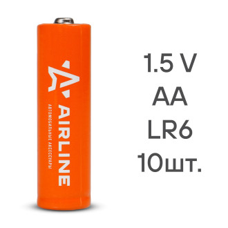 Батарейки LR6/AA щелочные 10 шт. (пальчиковые) AA-10 AIRLINE