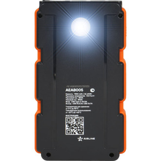 Аккумулятор пусковой (Booster) 7200мАч, 400А, 14.8V, умные провода, пуск ДВС 2.4d AEAB005 AIRLINE