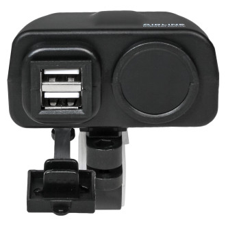 Розетка USB для мотоциклов с вольтметром и термометром (5В, 2.1А+2.1А) (вкл/выкл) AEBJ209 AIRLINE