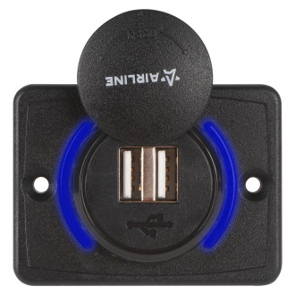 Розетка USB накладная c 2 портами (5В, 3.1А) AEBJ210 AIRLINE