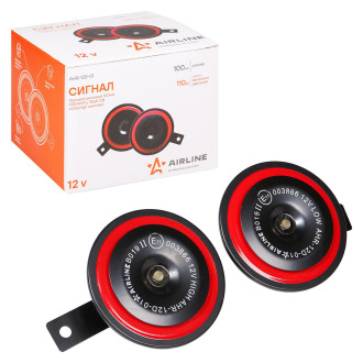 Сигнал звуковой дисковый 100мм 335/400Гц 110дБ 12В LOW/HIGH, кмпл. 2 шт. AHR-12D-01 AIRLINE