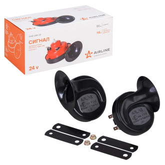 Сигнал звуковой рупорный 90мм 410/510Гц 118дБ 24В LOW/HIGH, кмпл. 2 шт. AHR-24R-03 AIRLINE