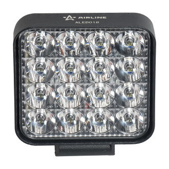 Фара светодиодная квадратная, 16LED направленный свет, 16Вт, 83х83х22мм, 12/24В PLUS ALED018 AIRLINE