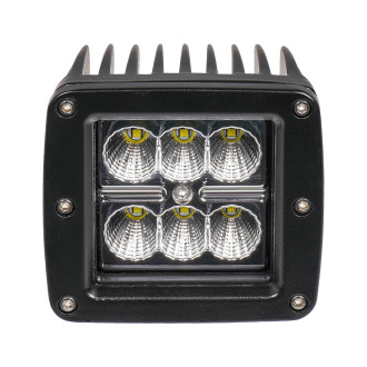 Фара светодиодная квадратная 6LED, рассеяный свет, 18Вт, 82х75х75мм, 12/24В ALED010 AIRLINE