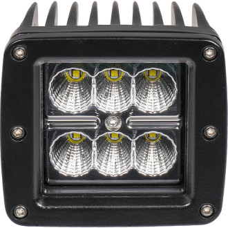Фара светодиодная квадратная 6LED, рассеяный свет, 18Вт, 82х75х75мм, 12/24В ALED010 AIRLINE