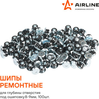Шипы ремонтные 9 мм, 100 шт. в пакете со стикером ATRK-16 AIRLINE