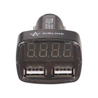 Вольтметр + 2USB 3,1A в прикуриватель 12-24В AVM-D-02 AIRLINE