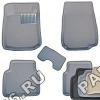 К-т ковриков 3D с бортиками, 3-х слойные, прорез металл подпятник, (4шт) NISSAN TIIDA '07-(серый)