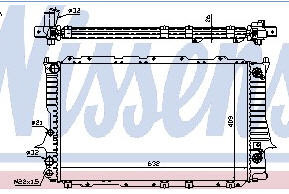 AUDI 100 {A6 94-} РАДИАТОР ОХЛАЖДЕН (NISSENS) (AVA) (см.каталог)