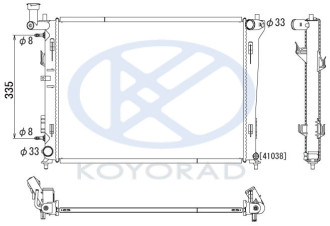 I30 {ELANTRA 07-} РАДИАТОР ОХЛАЖДЕН AT (KOYO)