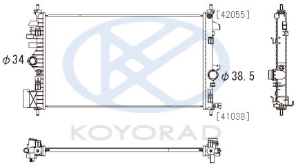 INSIGNIA РАДИАТОР ОХЛАЖДЕН 1.6 1.8 AT (KOYO)