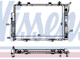 W140 РАДИАТОР ОХЛАЖДЕН (NISSENS) (AVA) (см.каталог)