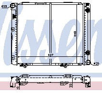 W201 РАДИАТОР ОХЛАЖДЕН (NISSENS) (см.каталог)