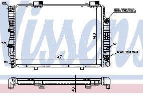 W202 РАДИАТОР ОХЛАЖДЕН (NISSENS) (AVA) (см.каталог)