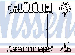 W202 РАДИАТОР ОХЛАЖДЕН (NISSENS) (NRF) (GERI) (см.каталог)