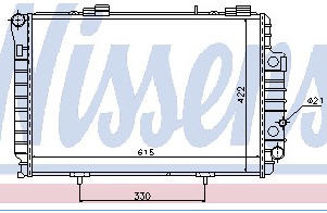 W202 РАДИАТОР ОХЛАЖДЕН (NISSENS) (AVA) (см.каталог)