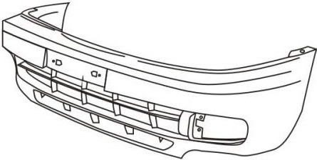 B14 БАМПЕР ПЕРЕДН ГРУНТ